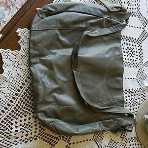 Large Gray leather purse